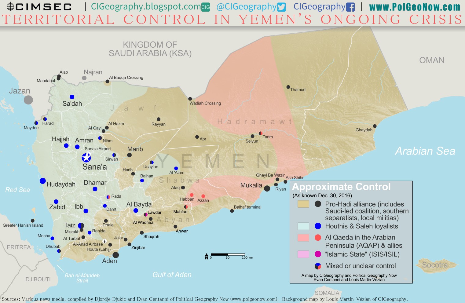 Territorial Control in Yemen's Ongoing Crisis