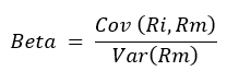 Formula for calculating beta 