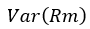 Variance of return on market