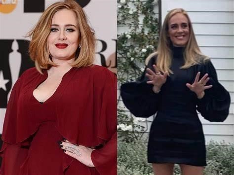 Singer Adele before and after weight loss