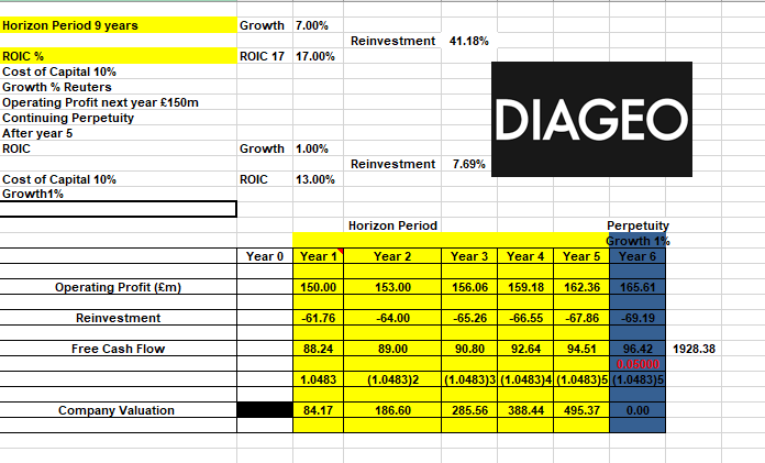 Valuation model – input 2