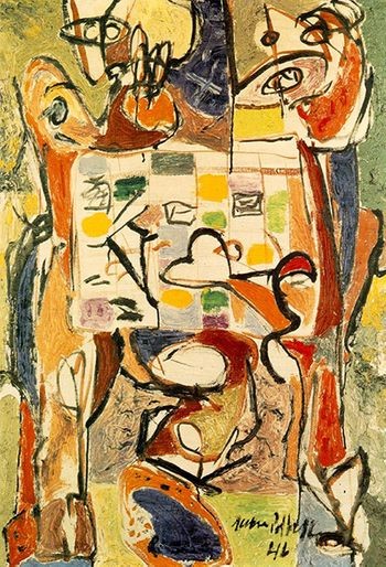 Jackson Pollock, The teacup, oil on canvas, 1946.