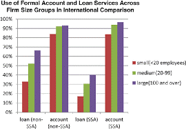 Use of Formal Account and Loan Services Across Firm Size Groups In International Comparison