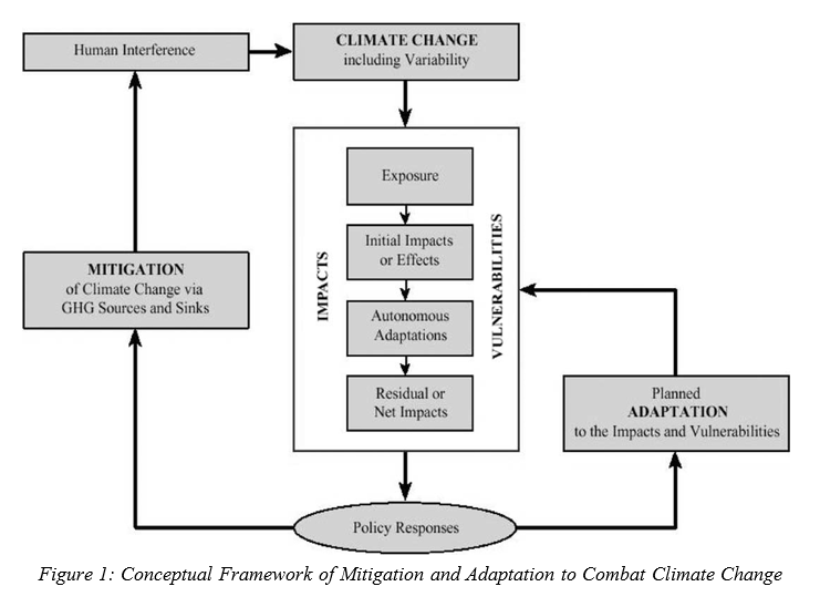 Conceptual Framework of Mitigation and Adaptation to Combat Climate Change