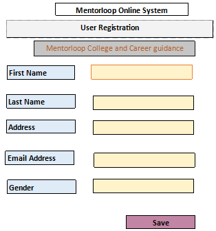 Fig.3: Mentorloop Online system user registration interface