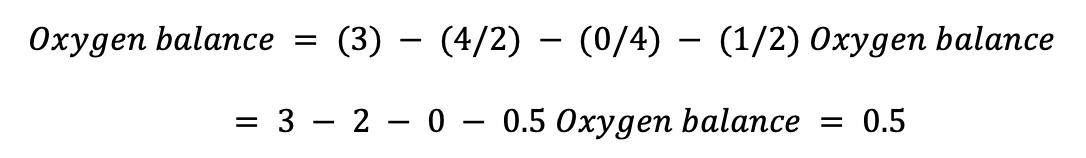 Oxygen Balance For Amonium Nitrate