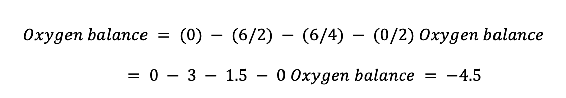 Oxygen Balance For Benzene