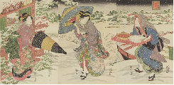 Japanese ukiyo-e portrays.