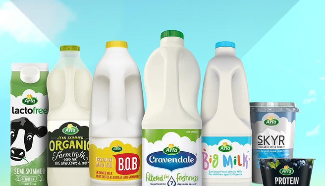 different bottles of milk 