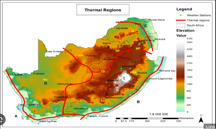 thermal regions