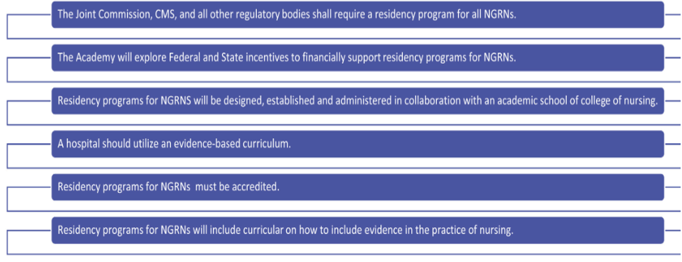 The existing 6-point policy of the American Academy of Nursing (AAN) (Goode et al., 2018)