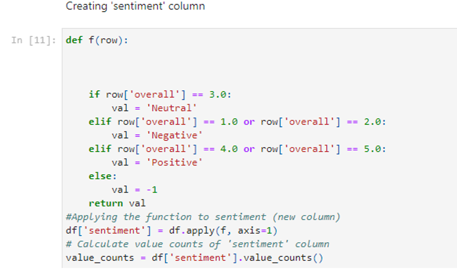 Python code that concatenates the 'reviewText' and 'summary' columns of a Pandas DataFrame