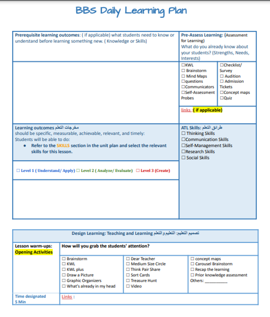 Lesson Plan for Maths Lesson