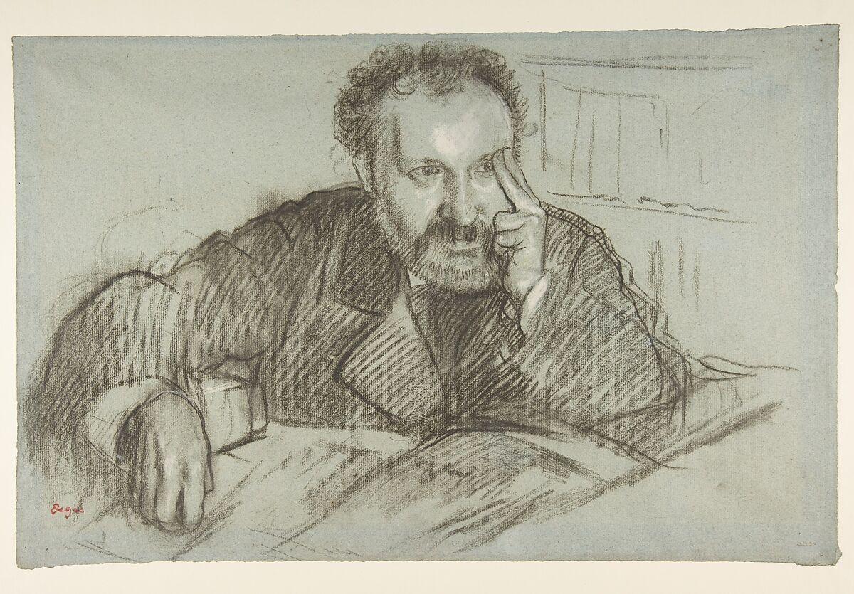 Edgar Degas, Edmond Duranty, Charcoal Drawing (MetMuseum, n.d.)