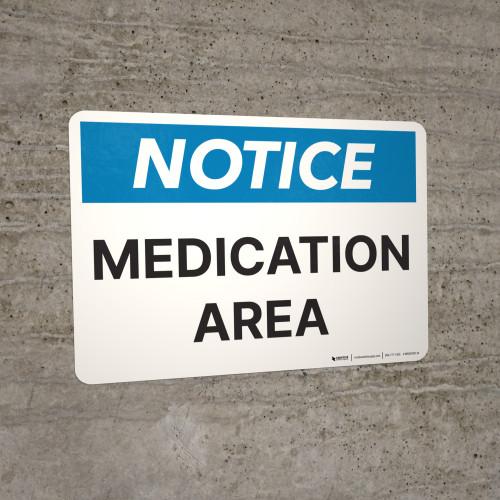 Designated quiet zone around the area for the preparation of medication clearly marked