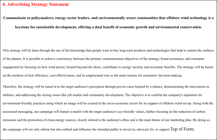 Advertising Strategy Statement