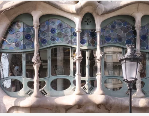 The balconies of the building resemble the skeletal structure