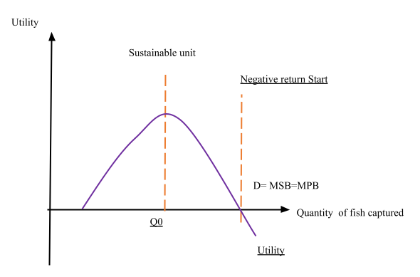 Relationship between fish capture and utility 