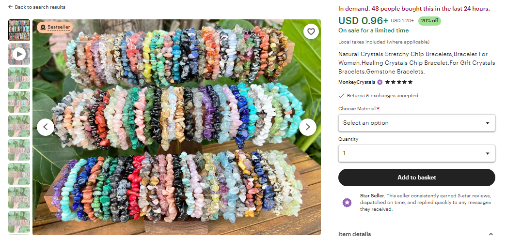 SOE strategy used to find products on ETSY.com’s website/ internet.