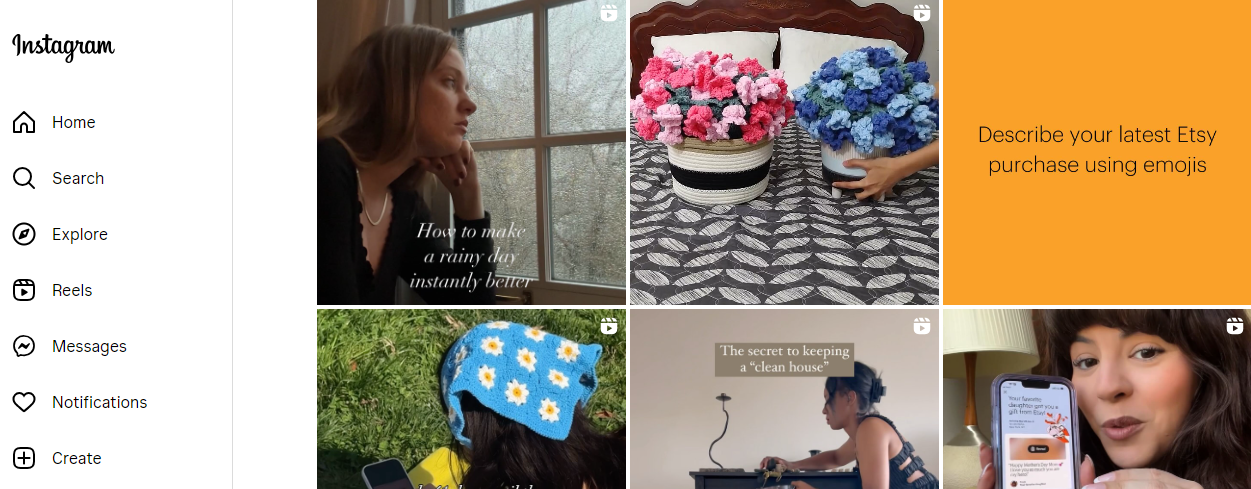 Displaying ETSY.com’s products on Instagram